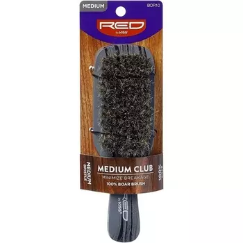 Red by Kiss Professional Medium Club Щетка из 100% кабана, минимизирующая ломкость