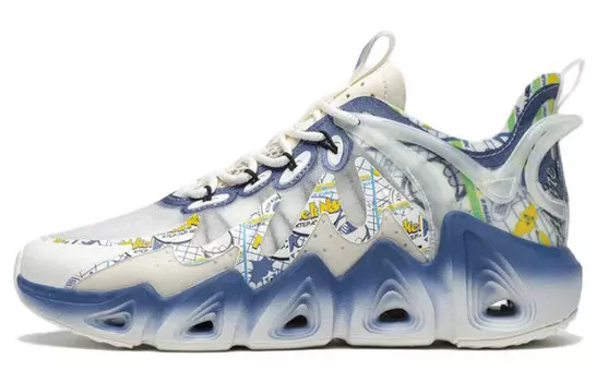 Red Flame 2.0 Кроссовки Lifestyle для мужчин с низким верхом Sail Белый/фиолетово-синий Xtep