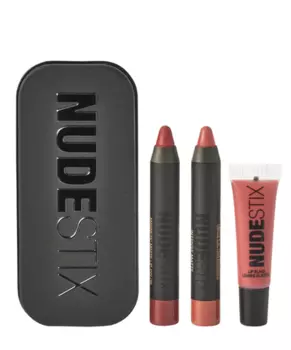 Red Hot Lips Mini Kit Royal Cream Lipstick - бордовый 25 мл и нюдовый 2 мл Nudestix