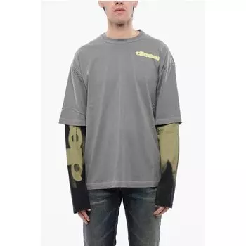 RED TAG Acid Wash Effect T-WESHER-N3 Футболка с круглым вырезом Diesel, Gray