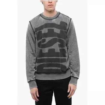 RED TAG Burn-Out Wash S-GINN-L1 Толстовка с круглым вырезом Diesel, Gray