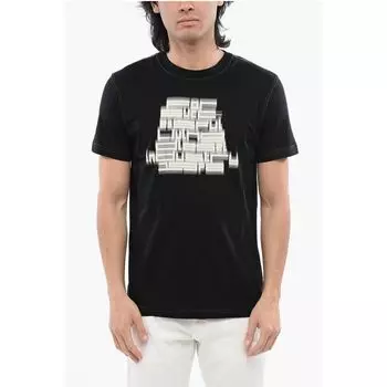 RED TAG Органический хлопок T-DIEGOR-N1 Футболка с круглым вырезом и надписью Fa Diesel, Black