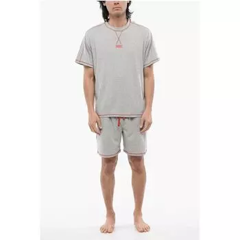RED TAG Stretch Cotton UMSET-WILORT Короткая пижама с V-образным вырезом Diesel, Gray