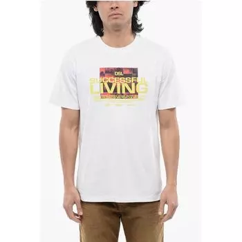 RED TAG Свободный крой T-JUST-N5 Футболка с круглым вырезом и графикой Diesel, White
