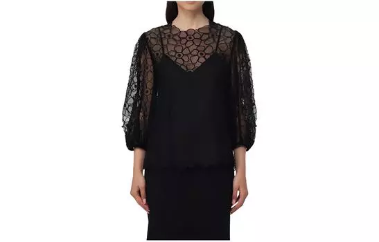 RED VALENTINO Футболка женская черная