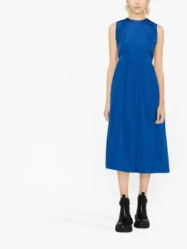 RED Valentino платье миди с бантом, синий