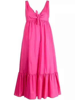 RED Valentino ярусное платье миди без рукавов, розовый