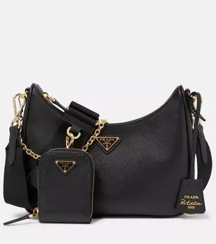 Редакция 2005 Маленькая кожаная сумка через плечо Prada, Nero 1