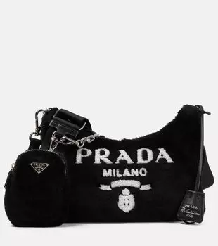 Редакция 2005 Маленькая сумка через плечо Prada, Nero+Bianco