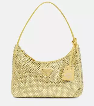 Редакция миниатюрной декорированной сумки через плечо Prada, Ananas