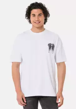 RedBridge Футболка "Корби" с крупным принтом, белый