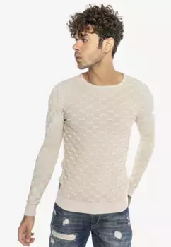 RedBridge вязаный свитер "Вест Палм Бич" с современным тканым узором, бежевый