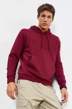 Redbud Мужская толстовка удобной формы с капюшоном и рукописной вышивкой TOMMYLIFE