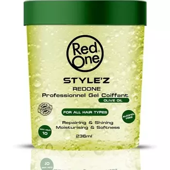 Redone Hair Gel Гель для укладки с оливковым маслом придает блеск и укрощает секущиеся кончики, обеспечивает невесомость и превосходную фиксацию 236 мл