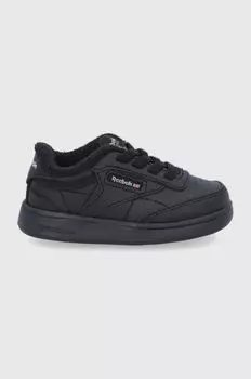 Reebok Classic Детские кожаные кроссовки Club C FZ2096, черный