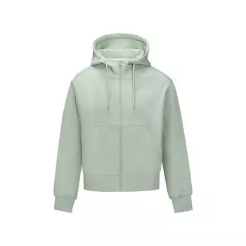 Reebok Свитшот женский серо-зеленый
