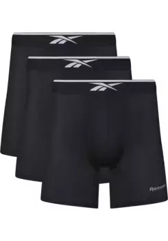 Reebok Trunk (3 шт.), пояс из микрофибры, отводящий влагу, черный