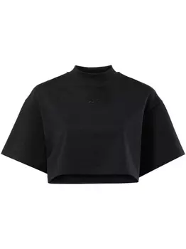 Reebok укороченная футболка Vector, черный