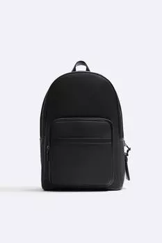Рефельный рюкзак ZARA, черный