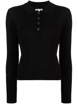 Reformation джемпер Hermia с воротником поло, черный