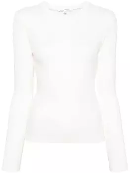 Reformation футболка Davy в рубчик с длинными рукавами, белый