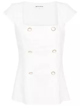 Reformation льняной топ Meela, белый