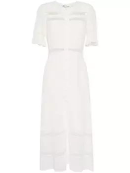 Reformation платье миди Woodson, нейтральный цвет