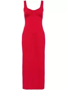 Reformation платье Naomi из органического хлопка, красный