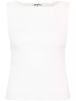 Reformation топ Dusk с вырезом-лодочкой, белый