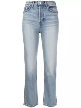 Reformation укороченные джинсы узкого кроя, синий