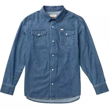 Реган рубашка с жемчужными застёжками Seager Co., индиго