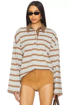 Регбийная кофта Rowan Lovers And Friends, blue & brown stripe