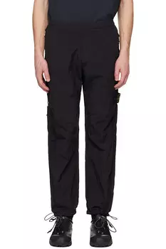 Регенерированный нейлон металлик эконил спортивные брюки Stone Island, черный
