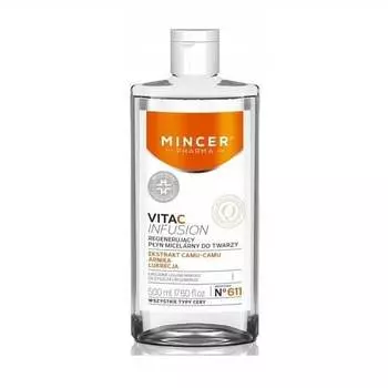 Регенерирующая мицеллярная жидкость для лица №611, 500 мл Mincer Pharma, Vita C Infusion