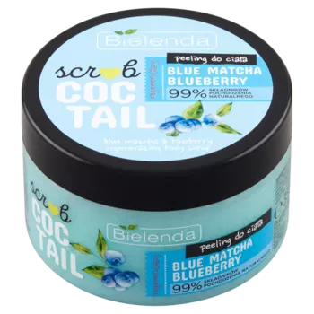Регенерирующий скраб для тела с синим матча и черникой, 350 г Bielenda Coctail scrub