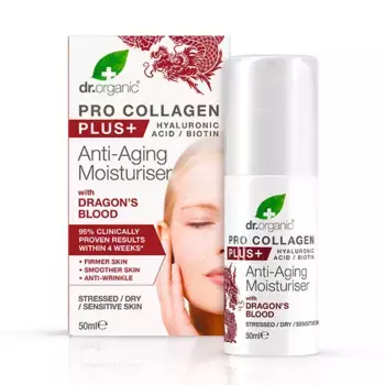 Регенерирующий увлажняющий крем Pro Collagen Plus+ Con Sangre De Dragn Dr. Organic, 50 ml