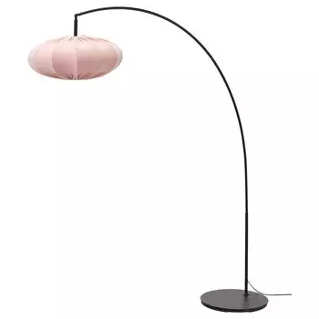 REGNSKUR РЕГНСКУР / SKAFTET СКАФТЕТ Торшер арочный, розовый/черный IKEA