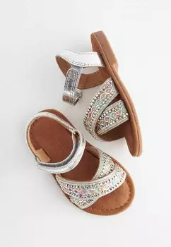 REGULAR FIT Beaded Next, Туфли Первые шаги серебро