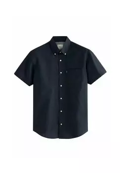 REGULAR FIT Button Down Oxford Short Sleeve Next, Рубашка синий