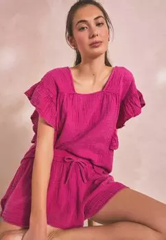REGULAR FIT Crinkle Frill Sleeve Next, Блузка розовый