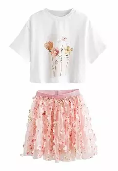 REGULAR FIT Floral Set Next, Юбка А-силуэта бежевый