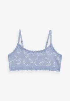 REGULAR FIT Floral Strappy Crop 3 Pack Next, Топ синий