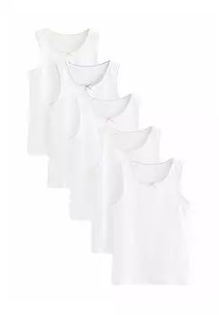 REGULAR FIT Heart 5 Pack Next, Топ белый