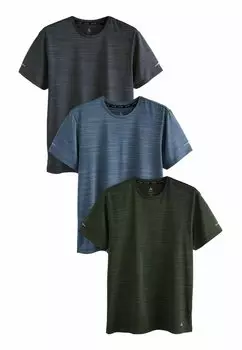 REGULAR FIT Next, Базовая футболка Next, серый Active 3 Pack