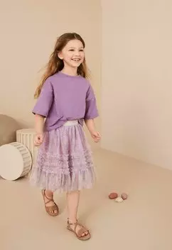 REGULAR FIT Next, Юбка А-силуэта Next, лилово-фиолетовый Floral Set