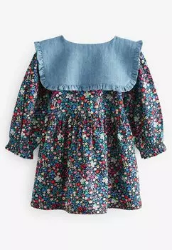 REGULAR FIT Next, Платье-блузка Next, синий Cath Kidston Long Sleeve Collar