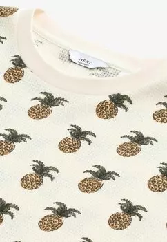REGULAR FIT Next, принт на футболке Next, экрю-ананас Printed
