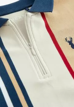 REGULAR FIT Next, Рубашка-поло Next, синий Short Sleeve