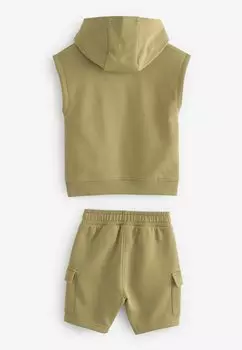 REGULAR FIT Short Sleeve Set Next, Толстовка зеленый хаки