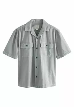 REGULAR FIT Short Sleeve With Cuban Collar Next, Рубашка серый